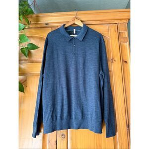 Banana Republic 100% Merino Wool Long-Sleeve Polo Sweater (XXL,
